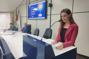 Foto - Sessão Solene de entrega do Troféu Mulher Cidadã 2024