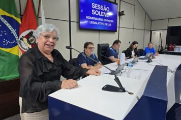 Foto - Sessão Solene do Troféu Líder Comunitário Arcelino Albrecht e Menção Honrosa ao Servidor Público Municipal Aposentado - 09/12/24