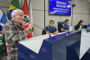 Foto - Sessão Solene do Troféu Líder Comunitário Arcelino Albrecht e Menção Honrosa ao Servidor Público Municipal Aposentado - 09/12/24