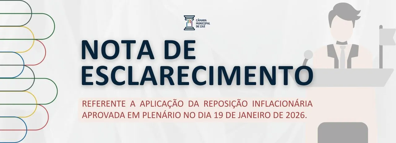 NOTA DE ESCLARECIMENTO DO PODER LEGISLATIVO