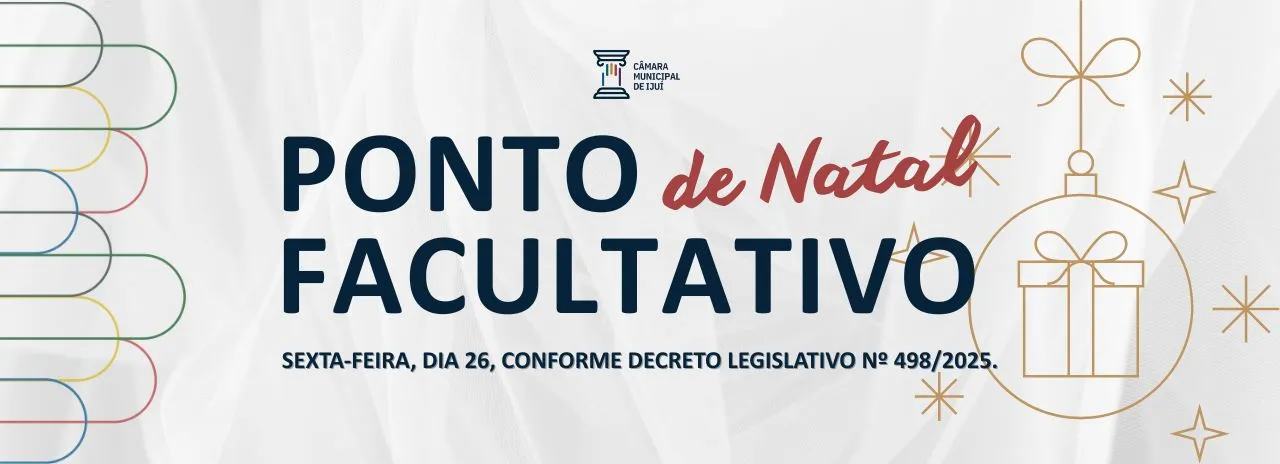 PONTO FACULTATIVO, DIA 26 DE DEZEMBRO