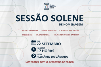 Câmara de Ijuí realiza Sessão Solene de Homenagens na segunda-feira, 22