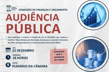 Câmara de Vereadores de Ijuí realiza Audiência Pública sobre a Lei Orçamentária Anual de 2026