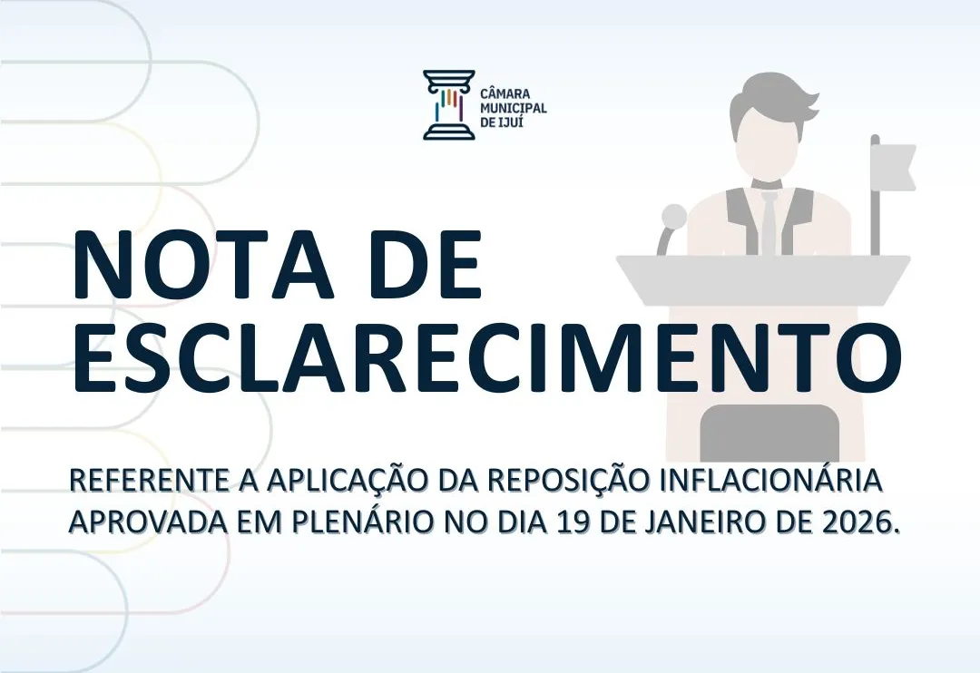 NOTA DE ESCLARECIMENTO DO PODER LEGISLATIVO