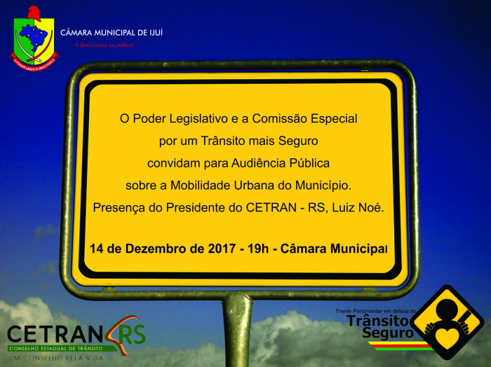 Audiência Pública será realizada na Câmara Municipal 