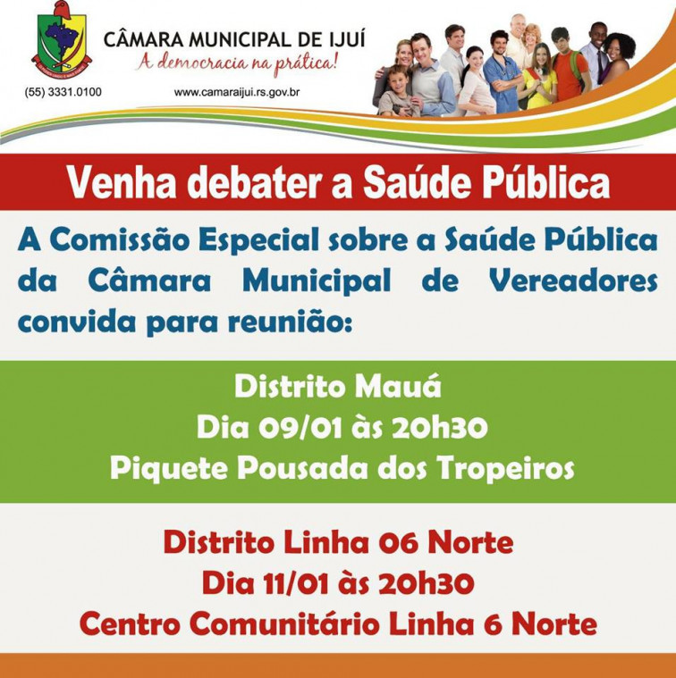 Debate sobre a Saúde Pública será realizada na noite de hoje no Distrito de Mauá 